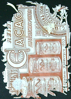 Reklamní kartička - Cacao - Dívka v květinách - Obrázek 2