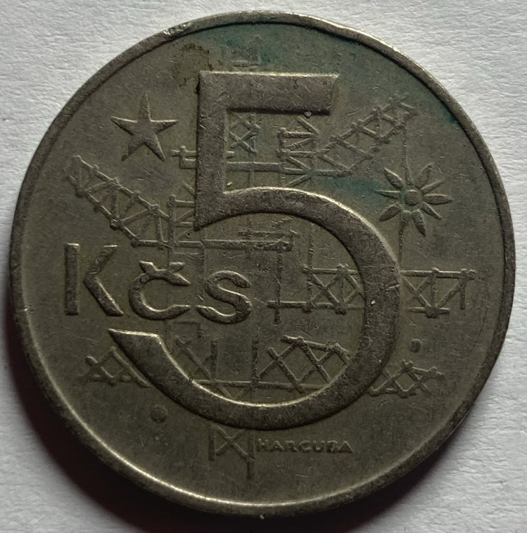 Mince - Československá socialistická republika - 5 Kčs - 1966 (II.)