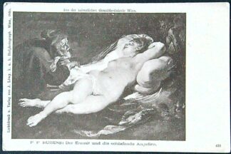 Pohlednice - Akt a erotika - Malovaná - PP 431 - Rubens : Der Ermit und die schlafende Angelica