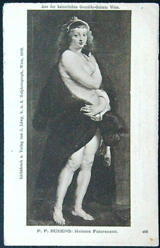 Pohlednice - Akt a erotika - Malovaná - Wien 1899 - Rubens : Helene Fourment