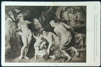 Pohlednice - Akt a erotika - Malovaná - J. L. Wien 1912 - Rubens : Die tuchter des Kekrops der kleine Erichthonios