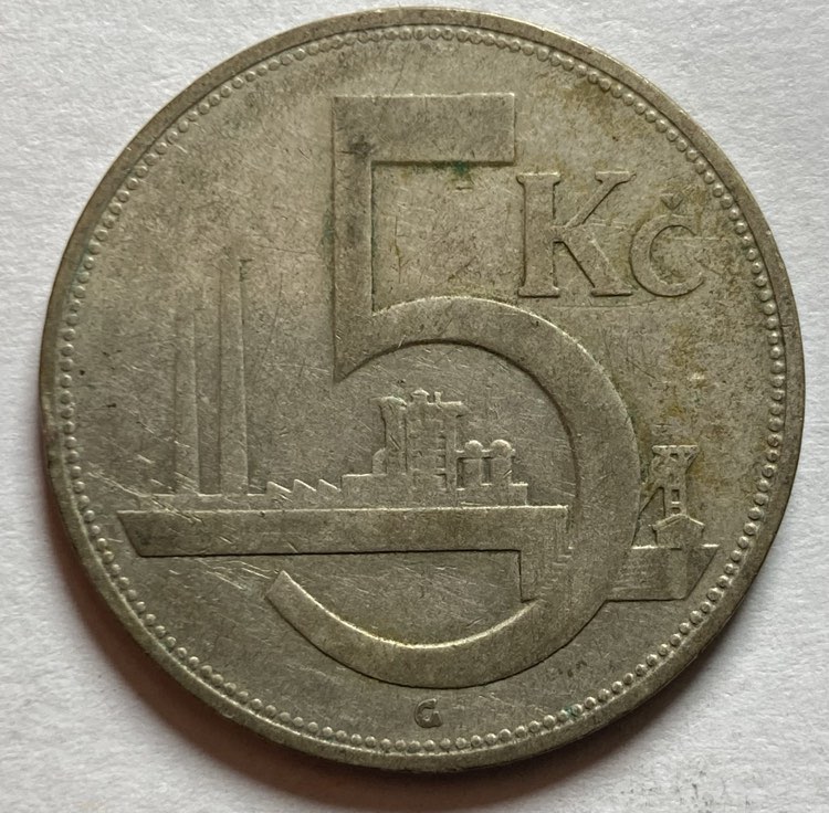 Mince - Československá republika - 5 Kč - 1928 (I.)