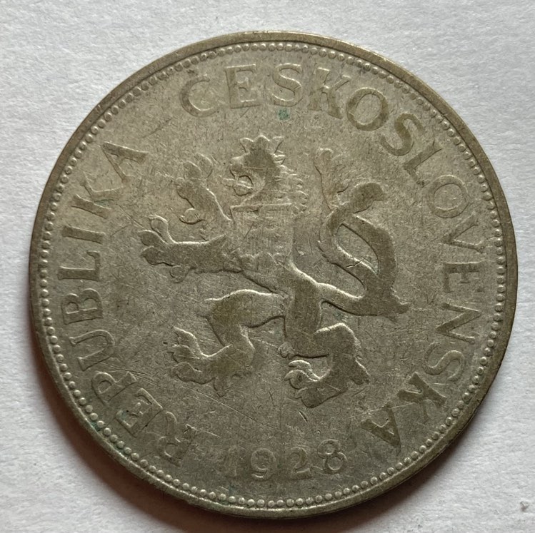 Mince - Československá republika - 5 Kč - 1928 (I.) - Obrázek 2