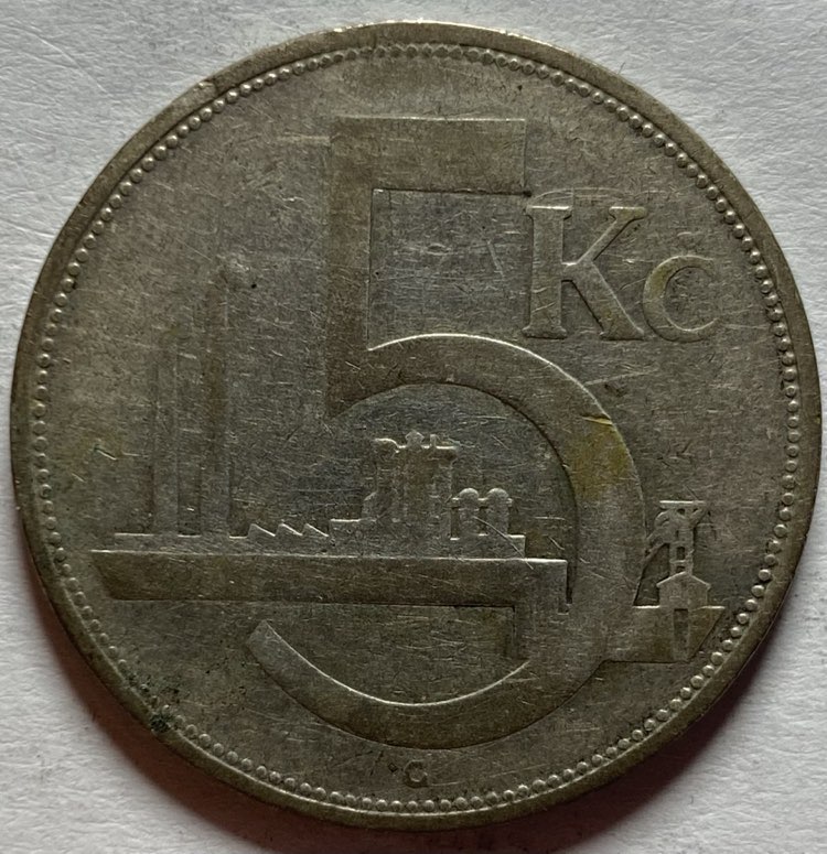 Mince - Československá republika - 5 Kč - 1929 (VI.)
