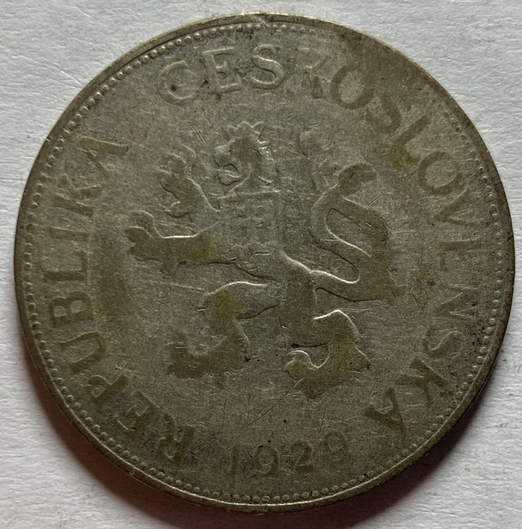 Mince - Československá republika - 5 Kč - 1929 (VI.) - Obrázek 2