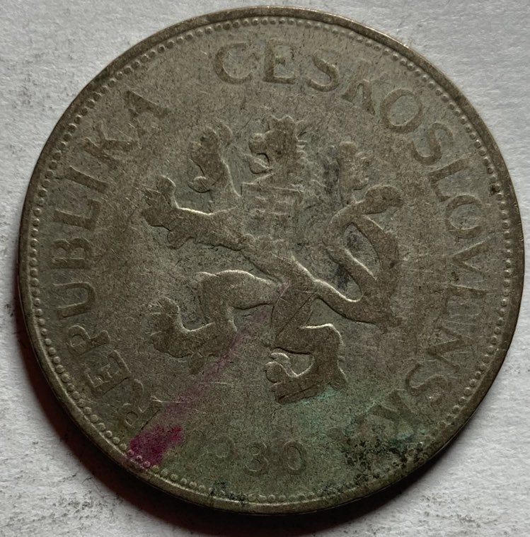 Mince - Československá republika - 5 Kč - 1930 (VIII.) - Obrázek 2