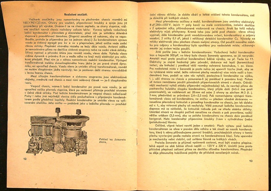 RADIOAMATÉRSKÁ ŠKOLA 5 - SLÁVA NEČÁSEK - SONORETA RV 12 - TRPASLIČÍ ROZHLASOVÝ PŘIJÍMAČ PRO KRÁTKÉ A STŘEDNÍ VLNY - Obrázek 4