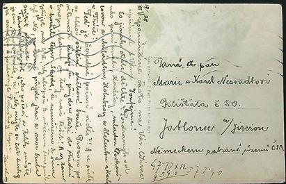 Pohlednice - okr. Praha - Pomník sv. Václava (Zpráva do Sudet) - Obrázek 2