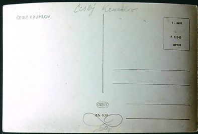 Pohlednice – Okres Český Krumlov - Český Krumlov - Pohled na Zámeckou věž - Obrázek 2