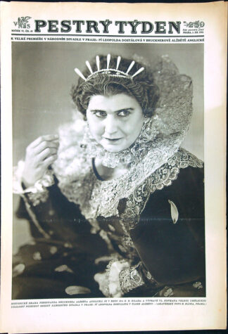 Časopis - Pestrý týden - Ročník 6 (VI)  r. 1931 - č. 49 (Titulní strana Paní LEOPOLDA DOSTÁLOVÁ, Reklama na ELEKTRO-LUX)