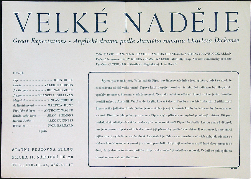 Filmové popisky - Film - VELKÉ NADĚJE - Obrázek 2