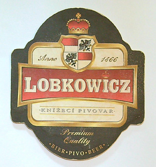 Pivní tácek - ANNO 1466 - LOBKOWICZ - KNÍŽECÍ PIVOVAR - PRÉMIOVÝ LEŽÁK LOBKOWICZ - ŠLECHTIC MEZI PIVY - Oboustranný - Obrázek 2