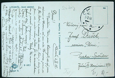 Pohlednice - Okres Svitavy - Litomyšl - Dolní náměstí - Obrázek 2