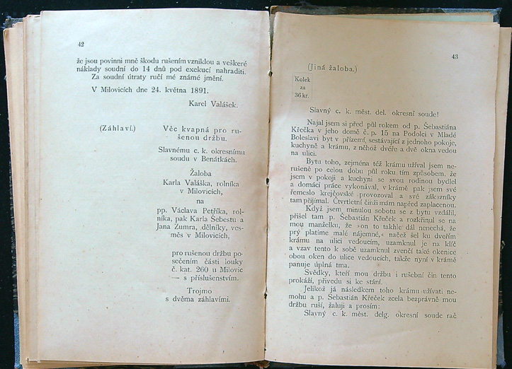 Alois Josef Benč - Právní poměry sousedů k sobě i obci, Follprecht - O cestách nutných, Polní pich, k ochraně majetku polního, Trestní právo obce, Bohuslav - O rušené držbě řízení ve všech rušené držby. - Obrázek 8
