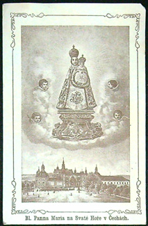 Svatý obrázek - Bl. Panna Maria na Svaté Hoře v Čechách.
