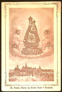 Svatý obrázek - Bl. Panna Maria na Svaté Hoře v Čechách.