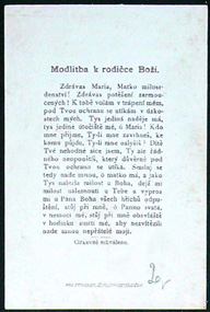 Svatý obrázek - Blah. Panna Maria na Sv. Hoře. - Obrázek 2