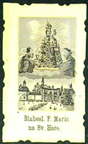 Svatý obrázek - Blahosl. P. Maria na Sv. Hoře. (Černo bílý zlatý)