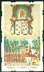 Svatý obrázek - Blahosl. P. Maria v Hájku.