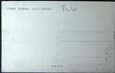 Pohlednice - okr. Praha - Hradčany a most u Rudolfína - Obrázek 2