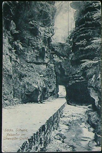 Pohlednice - Cizina - Německo - Sächs, Schweiz - Felsenfor im-Uttewalder Grund (Velký formát)