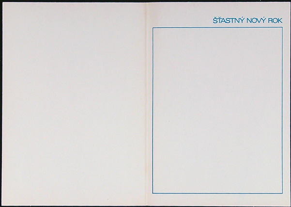 Malý kalendář - Dvoulist - Rok 1989 - Přání - ŠTASTNÝ NOVÝ ROK - Kresba Dušan Pálka (VII) - Obrázek 4