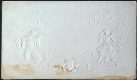 Starožitné přání - ART DECO - Tlačené - PŘÁNÍ K ZASNOUBENÍ - Obrázek 2