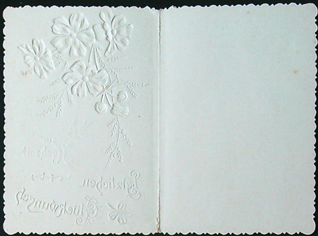 Starožitné přání - Dvoulist - Tlačený - Přání v Němčině - Obrázek 2