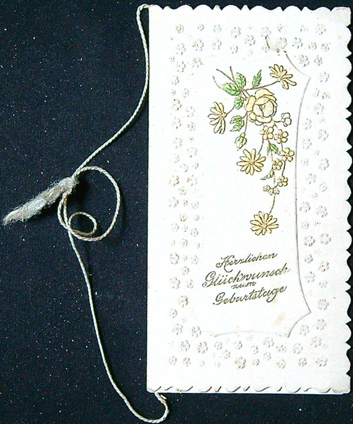 Starožitné přání - Dvoulist - Tlačený - Přání v Němčině (I)