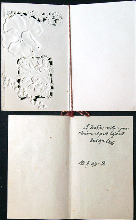 Starožitné přání - Dvoulist - Tlačený - SRDEČNÉ PŘÁNÍ - Obrázek 5