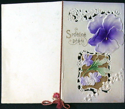 Starožitné přání - Dvoulist - Tlačený - SRDEČNÉ PŘÁNÍ - Obrázek 7