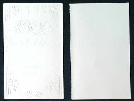 Starožitné přání - Dvoulist + přání vložené uvnitř - Tlačený - SRDEČNÉ PŘÁNÍ k sňatku - Obrázek 3