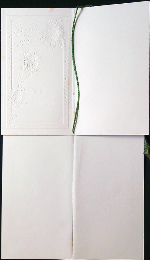 Starožitné přání - Dvoulist + přání vložené uvnitř - Tlačený - Srdečné blahopřání k sňatku - Obrázek 5