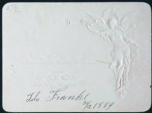 Starožitné přání - Rok 1890 - TLAČENÝ - PŘÁNÍ (V Němčině) - Obrázek 2