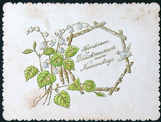 Starožitné přání - Tlačený - Přání v Němčině (I)