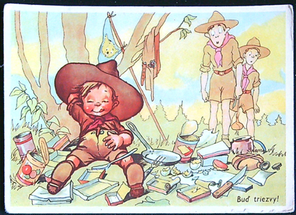 Junák, Skaut, Tramp - Pohlednice - Salač - Buď triezvy!