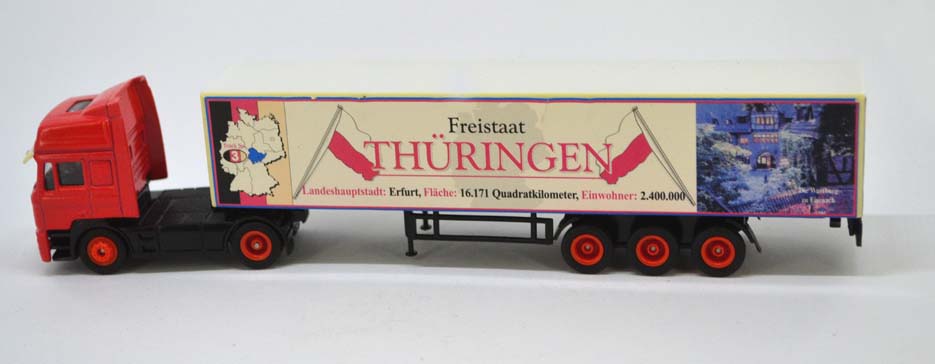 Herpa Kamiony Vlajky - Thüringen - červená kabina - Obrázek 2