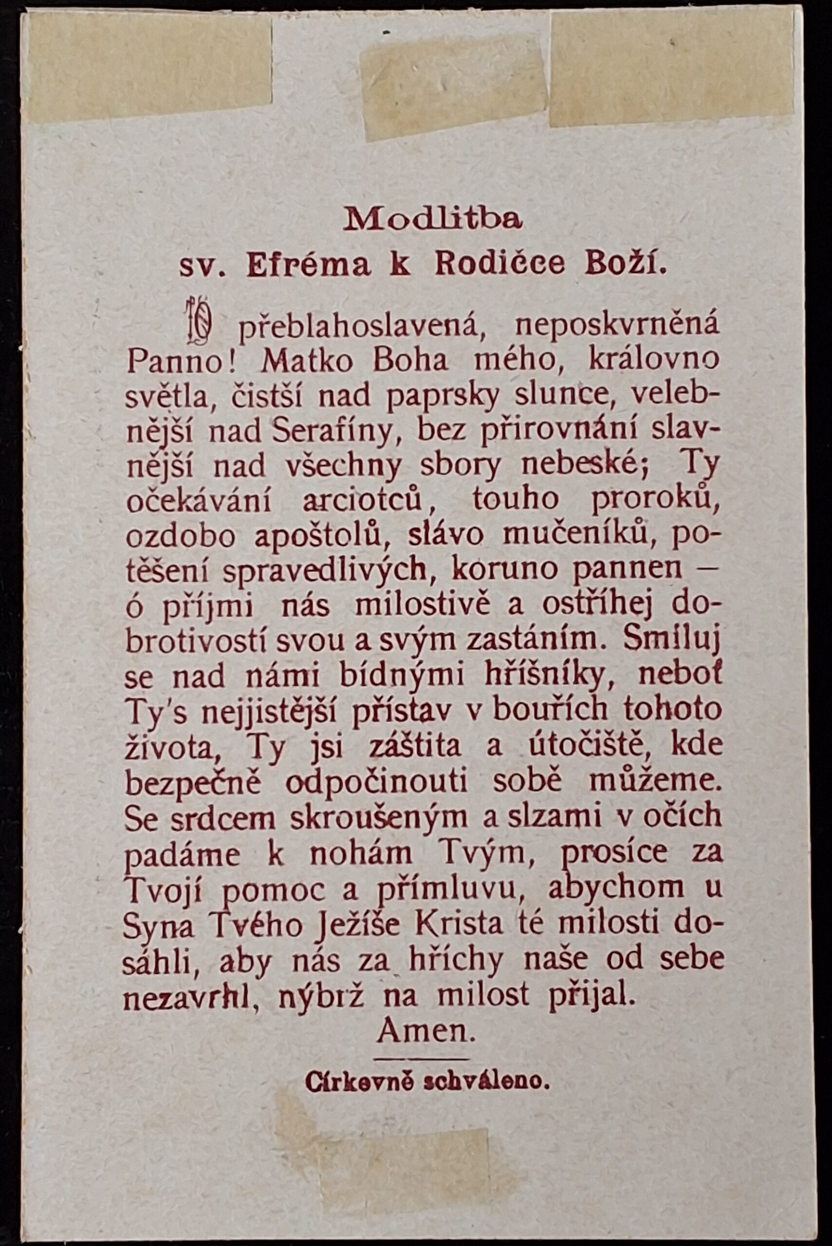 Svatý obrázek - BLAHOSL. P. MARIA VE MLÁCE. - Obrázek 2