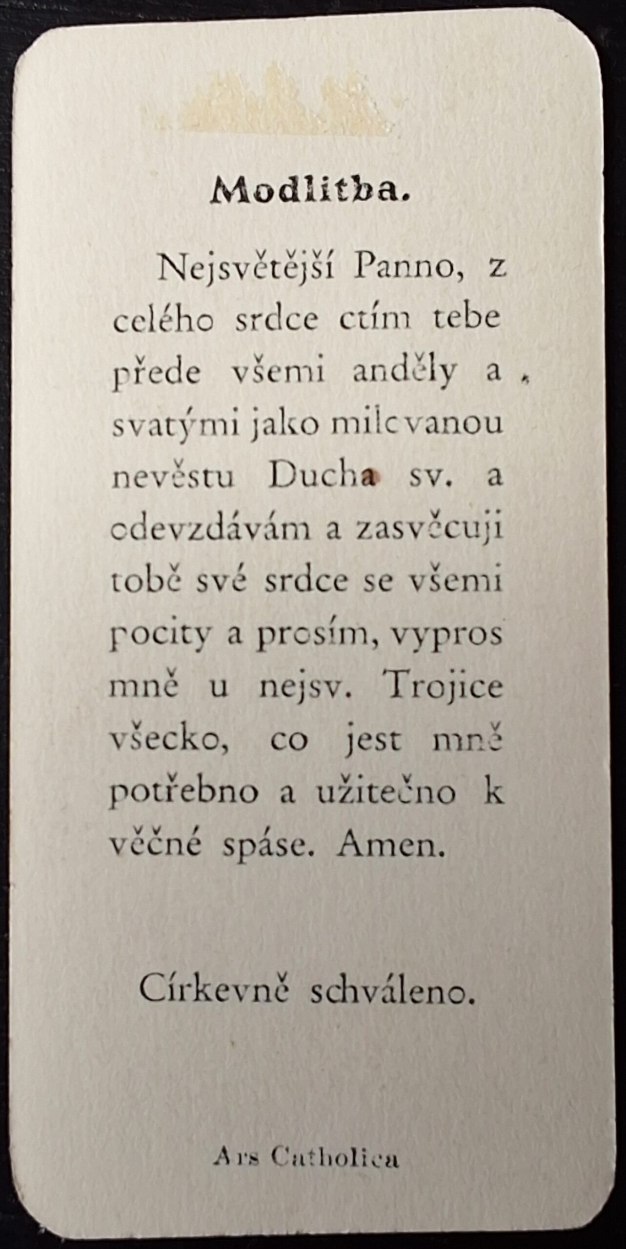 Svatý obrázek – PANNA MARIA SVATOHORSKÁ + MODLITBA – Antikvariát ...