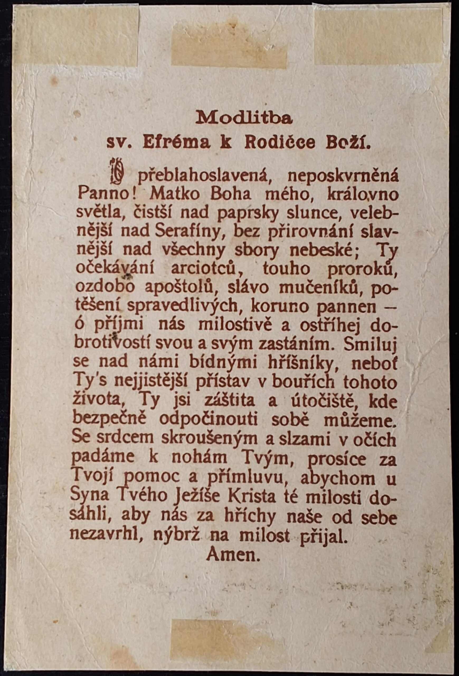 Svatý obrázek - BLAHOSL. P. MARIA V HÁJKU. - Obrázek 2
