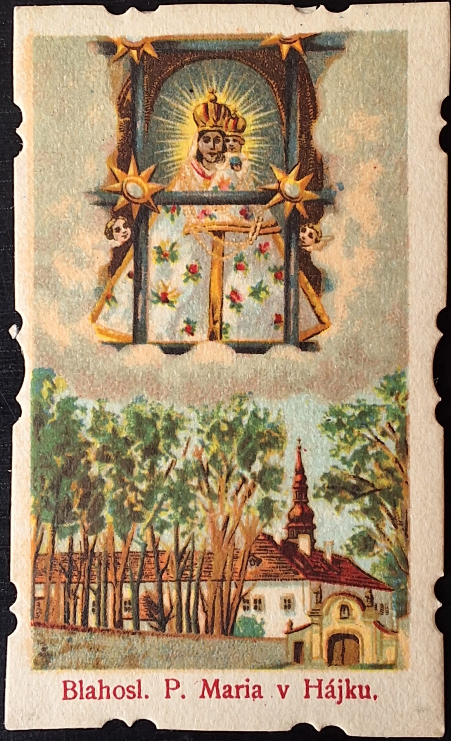 Svatý obrázek - BLAHOSL. P. MARIA V HÁJKU.