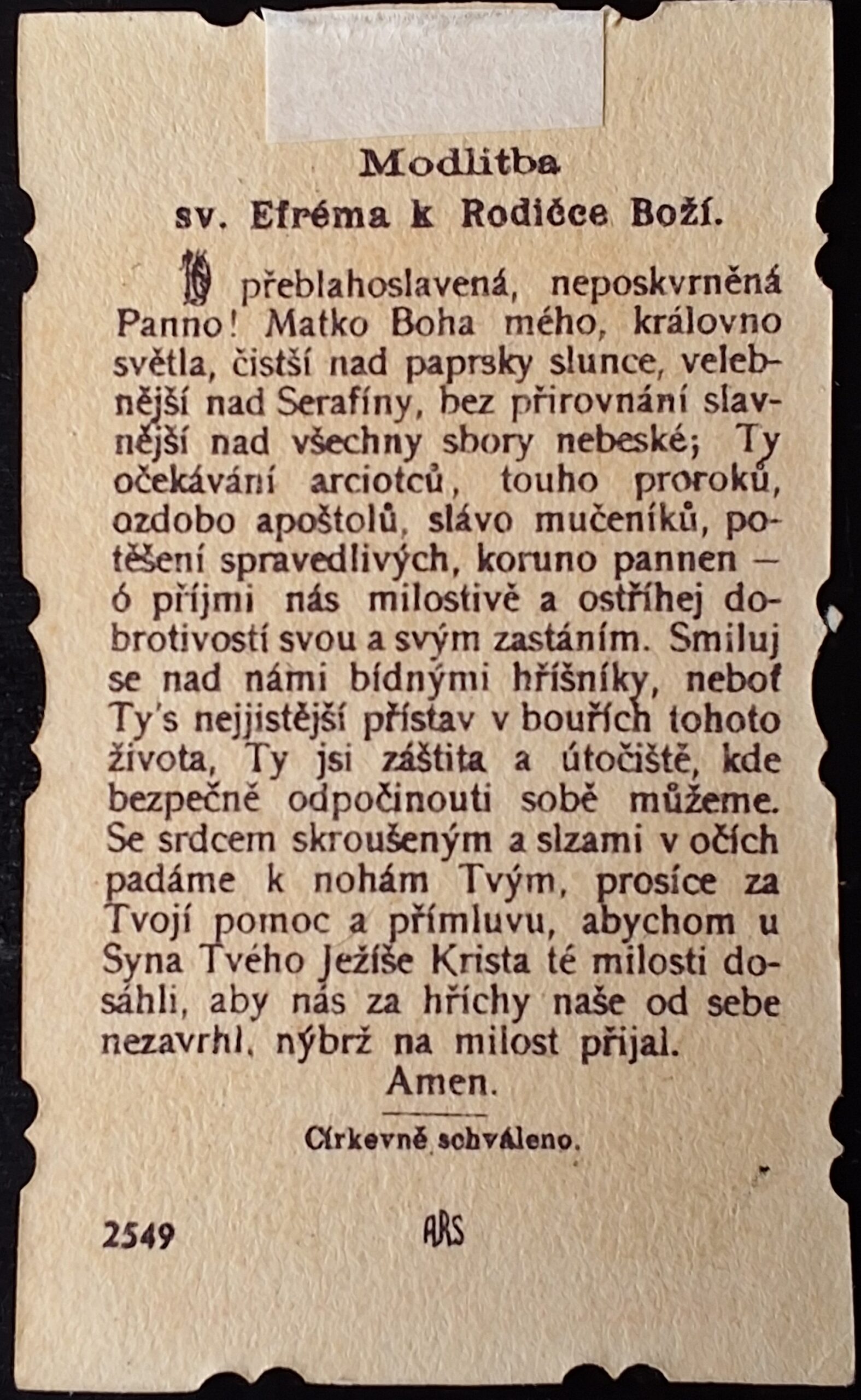 Svatý obrázek - BLAHOSL. P. MARIA V HÁJKU. - Obrázek 2