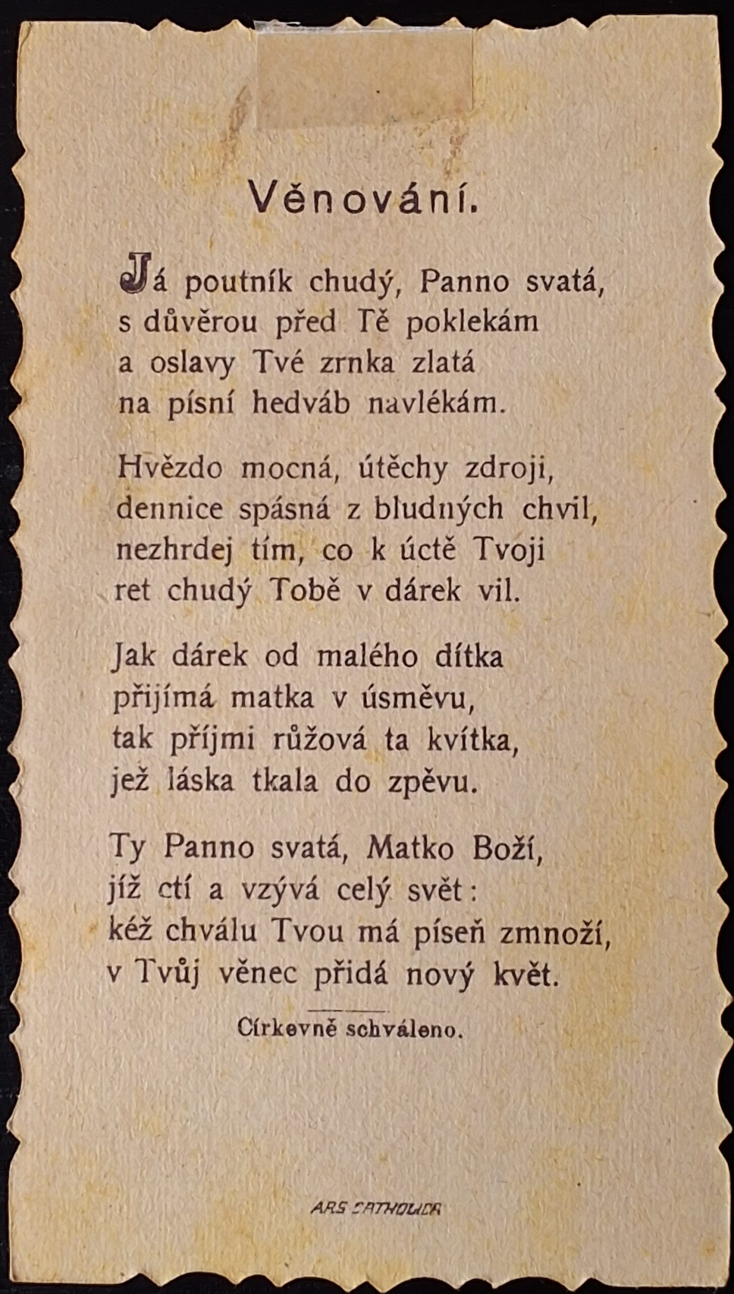 Svatý obrázek - BLAHOSL. P. MARIA V HÁJKU. - Obrázek 2