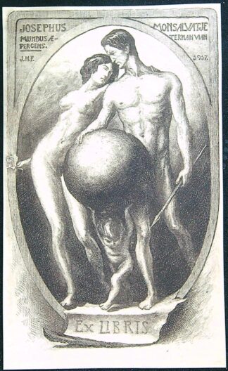 Ex libris - Juan Núñez Fernández (1877 -1963) - JOSEPHUS MONSALVATJE