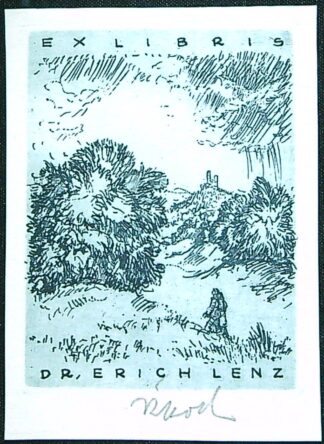 Ex libris - Rudolf Koch - Dr. Erich Lenz (1949)