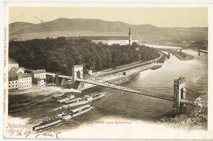Pohlednice - Okres Děčín - Děčín - Blick vom Spitzberg