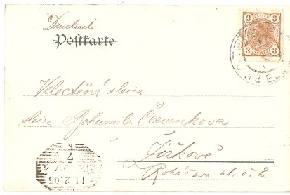 Pohlednice - Okres Děčín - Děčín - Blick vom Spitzberg - Obrázek 2