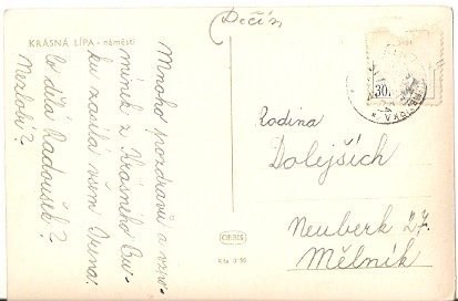 Pohlednice - Okres Děčín - Krásná Lípa - Náměstí 2 - Obrázek 2