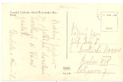 Pohlednice - Okres Děčín - Vysoký Sněžník - Hotel Švýcarský dům - Obrázek 2
