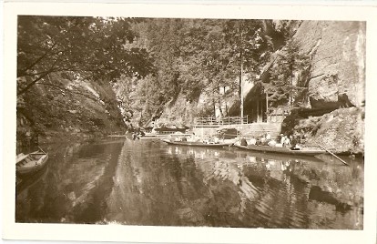 Pohlednice - Okres Děčín - České Švýcarsko - Soutěska Julia Ďuriše - Přístaviště člunů